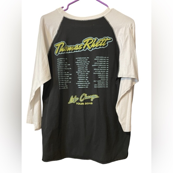 EUC Thomas Rhett baseball tee with 3/4 sleeve - Picture 2 of 4